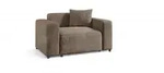 Fun M&ouml;bel Sessel, Mokka, Textil, 145x75x98 cm, Wohnzimmer, Sessel,...