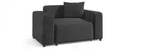 Fun M&ouml;bel Sessel, Dunkelgrau, Textil, 145x75x98 cm, Wohnzimmer, Sessel,