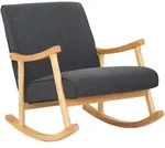 CLP Schaukelstuhl, Dunkelgrau, Holz, 67x82x92 cm, Wohnzimmer, Sessel,...