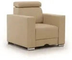 Fun M&ouml;bel Sessel, Beige, Textil, Ottomane links, 94x92x93 cm, Wohnzimmer,...