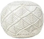 Homescapes Pouf, Creme, Textil, Uni, Rund, 40x35x40 cm, Wohnzimmer, Hocker,...