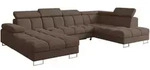 Altdecor Wohnlandschaft, Braun, Textil, 5-Sitzer, 203x79x345 cm, Wohnzimmer, Sofas &