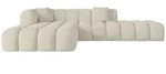Ecksofa, Creme, Kunststoff, 6-Sitzer, 289x176 cm, Wohnzimmer, Sofas & Couches,