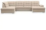 Selsey Wohnlandschaft, Beige, Textil, 5-Sitzer, Ottomane rechts, 330x106x212 cm,