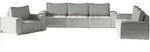 Fun M&ouml;bel Sofaset, Hellgrau, Textil, 292x85x90 cm, Wohnzimmer, Sofas & Couches,