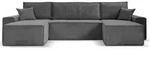 Beautysofa Wohnlandschaft, Grau, Kunststoff, U-Form, 377x94x152 cm, Wohnzimmer,...