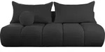 WFL Group Schlafsofa, Schwarz, Metall, 3-Sitzer, 205x97x103 cm, Wohnzimmer,...
