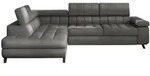 Mirjan24 Ecksofa, Greige, Textil, 6-Sitzer, Ottomane links,L-Form, 264x203 cm,