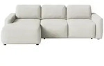 Selsey Ecksofa, Creme, Kunststoff, 3-Sitzer, Ottomane links,L-Form, 238x164 cm,