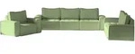 Fun M&ouml;bel Sofaset, Hellgr&uuml;n, Textil, 292x85x90 cm, Wohnzimmer, Sofas &...