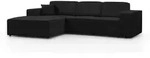 Beautysofa Ecksofa, Schwarz, Kunststoff, L-Form,L-Form, 267x170 cm, Wohnzimmer,...
