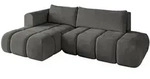 Altdecor Ecksofa, Dunkelgrau, Kunststoff, 4-Sitzer, L-Form, Ottomane links,...