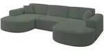 Altdecor Wohnlandschaft, Gr&uuml;n, Kunststoff, 4-Sitzer, 303x79x171 cm, Wohnzimmer,