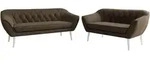 MKS Sitzgarnitur, Dunkelbraun, Holzwerkstoff, 5-Sitzer, Rechteckig, 180x75x74...
