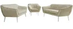 MKS Sitzgarnitur, Beige, Holzwerkstoff, 7-Sitzer, Rechteckig, 180x75x74 cm,