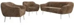 MKS Sitzgarnitur, Braun, Holzwerkstoff, 5-Sitzer, Rechteckig, 180x75x74 cm,