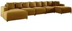 Fun M&ouml;bel Wohnlandschaft, Honig, Textil, U-Form, 517x75x165 cm, Wohnzimmer,...