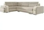 Mirjan24 Ecksofa, Beige, Natur, Kunststoff, 6-Sitzer, 1 Schubladen, Ottomane