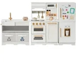 Teamson Kids Kinderk&uuml;che, Wei&szlig;, Holzwerkstoff, 33x87x154 cm, Spielzeug,