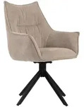 Mr. Deko Esszimmerstuhl, Beige, Metall, Uni, 1-Sitzer, 62x90x66 cm, Esszimmer,