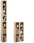 CARO-M&ouml;bel Cd/Dvd-, Eiche San Remo, Holzwerkstoff, Mode, 20x186x17 cm,...