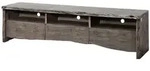 Massivmoebel24 Tv-Board, Grau, Holz, Echtholz,Akazie, 3 Schubladen, 191x50x45...