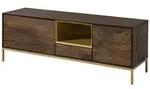Massivmoebel24 Tv-Board, Braun, Holz, Echtholz,Mangoholz, 2 F&auml;cher, 1...