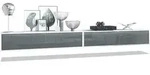 Vladon Lowboard, Grau, Holzwerkstoff, 140x29x37 cm, Wohnzimmer, Wohnw&auml;nde,
