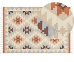 Beliani Kelim-Teppich, Mehrfarbig, Textil, Grafikmuster, Rechteckig, 160x230 cm,