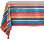 Homescapes Tischdecke, Mehrfarbig, Textil, Gestreift, Rechteckig, 137x228 cm,