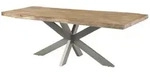 Massivmoebel24 Baumtisch, Beige, Silber, Holz, Echtholz,Mangoholz, 8-Sitzer,