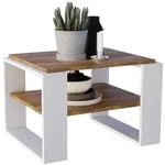 CraftPAK Couchtisch, Nussbaum, Wei&szlig;, Holzwerkstoff, Rechteckig,Rechteckig,...