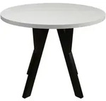 Selsey Esstisch, Greige, Holz, 6-Sitzer, Rund,Rund, 100x76.5x100 cm, Esszimmer,