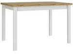 Mirjan24 Esstisch, Eiche Artisan, Wei&szlig;, Holz, Rechteckig,Rechteckig, 120x78x80...