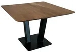 Livetastic Couchtisch, Schwarz, Holz, Sheesham, massiv, quadratisch, eckig,...