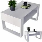 CraftPAK Couchtisch, Wei&szlig;, Holzwerkstoff, Rechteckig,Rechteckig, 92x45x53.6 cm,