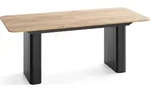 WFL Group Esstisch, Eiche Wotan, Metall, 14-Sitzer, Rechteckig,Rechteckig, 296x76x90