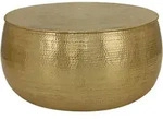 Womo-Design Couchtisch, Gold, Metall, Rund,Rund, 90x45x90 cm, Wohnzimmer,