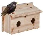 Relaxdays Nistkasten, Hellbraun, Holz, 35x22x18 cm, Gartenzubeh&ouml;r, Gartenpflege,