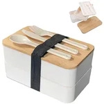 Intirilife Lunch, Wei&szlig;, Naturmaterialien, 10.5x9.3x18.5 cm, K&uuml;chenzubeh&ouml;r,