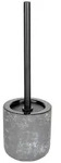 Sch&ouml;ner Wohnen Wc-B&uuml;rstengarnitur Sacile, Grau, Schwarz, Metall, 11.5x38x11.5 cm,