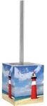 Sanilo Wc-B&uuml;rste, Blau, Rot, Beige, Wei&szlig;, Kunststoff, 10x37x10 cm,...