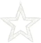 Led-Weihnachtsstern, Wei&szlig;, Metall, 50x50x8 cm, Dekoration, Weihnachtsdekoration