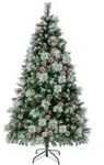 Costway Weihnachtsbaum, Gr&uuml;n, Kunststoff, 180 cm, Dekoration,...
