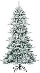 Costway Weihnachtsbaum, Wei&szlig;, Kunststoff, 210 cm, Dekoration,...