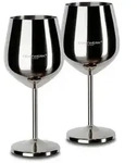 Echtwerk Weinglas, Edelstahl, Metall, 2-teilig, 500 ml, 4.5x21x9.3 cm,...