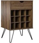 Mid.you Weinregal Concord, Walnuss, Metall, Holzwerkstoff, 1 Schublade(n)...