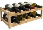 Relaxdays Weinregal, Hellbraun, Holz, 45x16.5x45 cm, Wohnzimmer, Regale, Weinregale