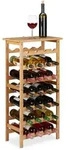 Relaxdays Weinregal, Hellbraun, Holz, 47x94x29 cm, Wohnzimmer, Regale, Weinregale
