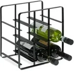 Relaxdays Weinregal, Schwarz, Metall, 27.5x30.5x20 cm, Wohnzimmer, Regale, Weinregale